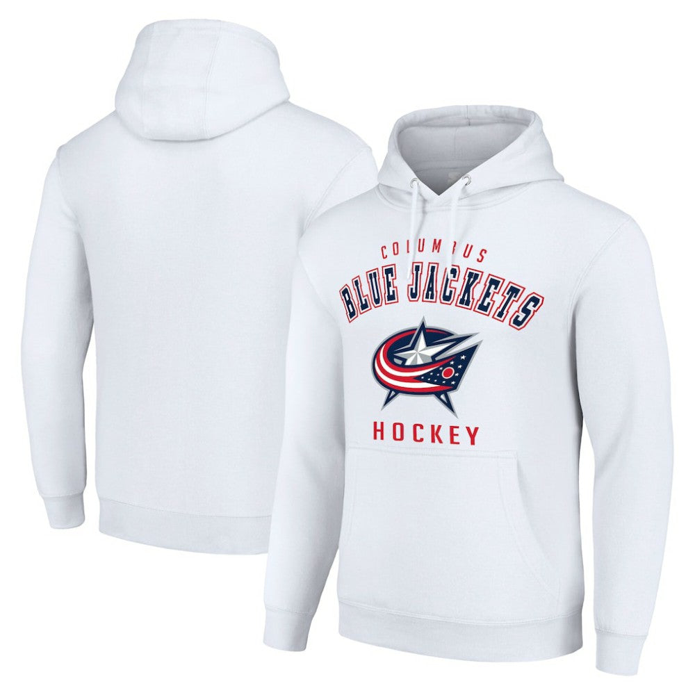 Columbus Blue Jackets Starter Logo Pullover Hoodie - White Hoodies
