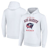 Columbus Blue Jackets Starter Logo Pullover Hoodie - White Hoodies