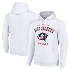 Columbus Blue Jackets Starter Logo Pullover Hoodie - White Hoodies