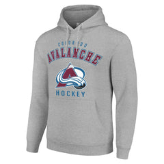 Colorado Avalanche Starter Logo Pullover Hoodie - Heather Gray Hoodies