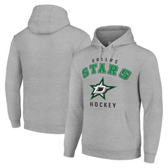 Dallas Stars Starter Logo Pullover Hoodie - Heather Gray Hoodies