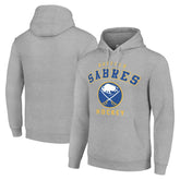 Buffalo Sabres Starter Logo Pullover Hoodie - Heather Gray Hoodies