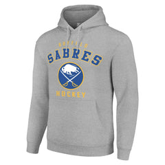 Buffalo Sabres Starter Logo Pullover Hoodie - Heather Gray Hoodies
