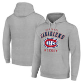 Montreal Canadiens Starter Logo Pullover Hoodie - Heather Gray Hoodies