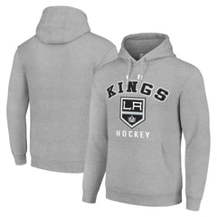Los Angeles Kings Starter Logo Pullover Hoodie - Heather Gray Hoodies