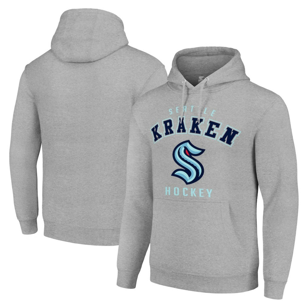 Seattle Kraken Starter Logo Pullover Hoodie - Heather Gray Hoodies