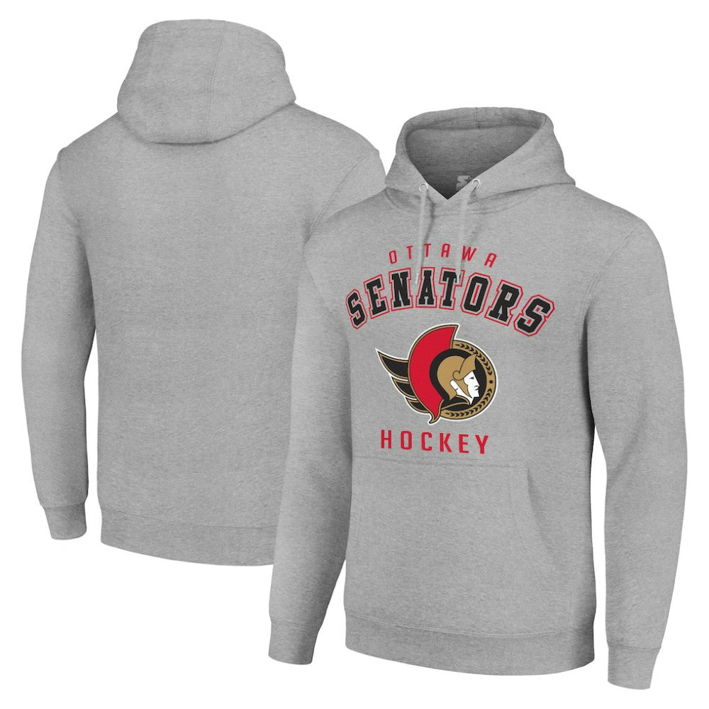 Ottawa Senators Starter Logo Pullover Hoodie - Heather Gray Hoodies