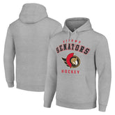 Ottawa Senators Starter Logo Pullover Hoodie - Heather Gray Hoodies