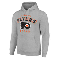 Philadelphia Flyers Starter Logo Pullover Hoodie - Heather Gray Hoodies