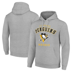 Pittsburgh Penguins Starter Logo Pullover Hoodie - Heather Gray Hoodies