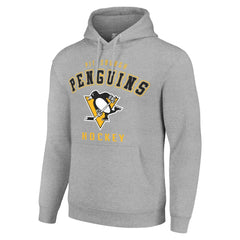 Pittsburgh Penguins Starter Logo Pullover Hoodie - Heather Gray Hoodies