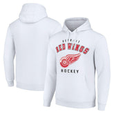 Detroit Red Wings Starter Logo Pullover Hoodie - White Hoodies