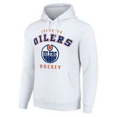 Edmonton Oilers Starter Logo Pullover Hoodie - White Hoodies