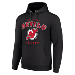 New Jersey Devils Starter Logo Pullover Hoodie - Black Jerseys