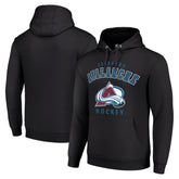 Colorado Avalanche Starter Logo Pullover Hoodie - Black Hoodies