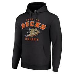 Anaheim Ducks Starter Logo Pullover Hoodie - Black Hoodies