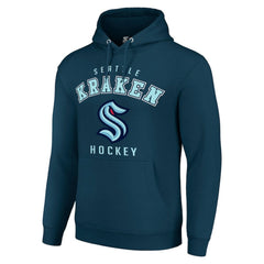 Seattle Kraken Starter Logo Pullover Hoodie - Navy Hoodies