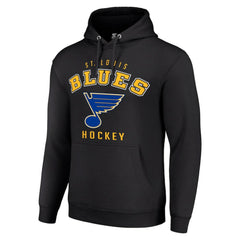 St. Louis Blues Starter Logo Pullover Hoodie - Black Hoodies
