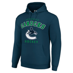 Vancouver Canucks Starter Logo Pullover Hoodie - Navy Hoodies