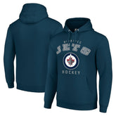 Winnipeg Jets Starter Logo Pullover Hoodie - Navy Hoodies