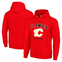 Calgary Flames Starter Logo Pullover Hoodie - Red Hoodies