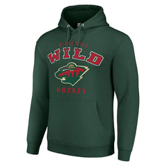 Minnesota Wild Starter Logo Pullover Hoodie - Green Hoodies