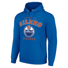 Edmonton Oilers Starter Logo Pullover Hoodie - Royal Hoodies