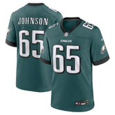 Lane Johnson Philadelphia Eagles Team Game Jersey - Midnight Green for sale