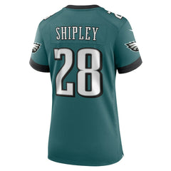 Will Shipley Philadelphia Eagles Women's Team Game Jersey - Midnight Green for sale