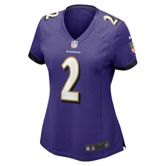 Nate Wiggins Baltimore Ravens Women's Game Jersey - Purple discount