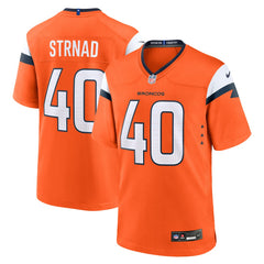 Justin Strnad Denver Broncos Team Game Jersey - Orange discount