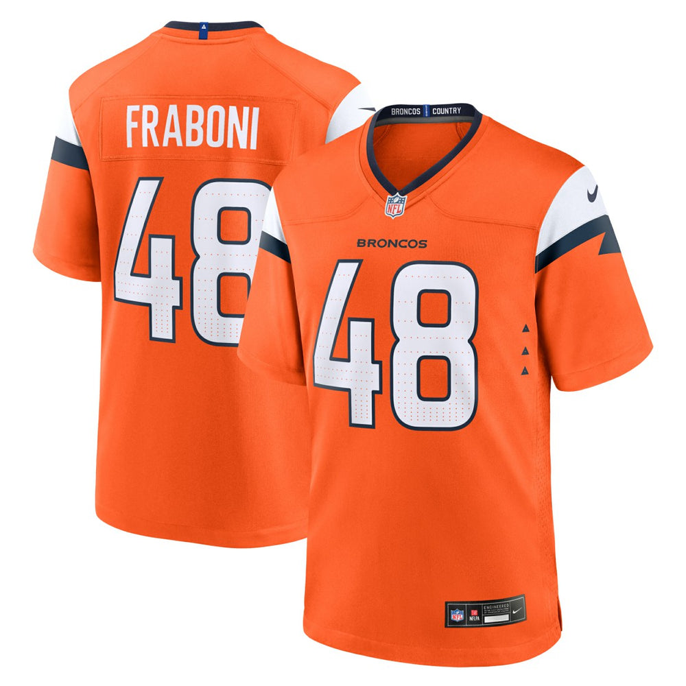 Mitchell Fraboni Denver Broncos Team Game Jersey - Orange cheap
