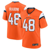 Mitchell Fraboni Denver Broncos Team Game Jersey - Orange cheap