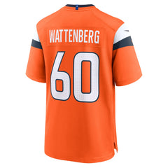 Luke Wattenberg Denver Broncos Team Game Jersey - Orange for sale