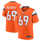 Mike McGlinchey Denver Broncos Team Game Jersey - Orange on sale