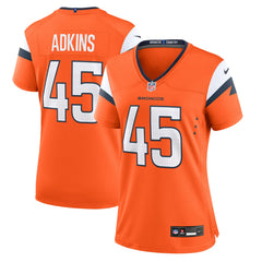 Nate Adkins Denver Broncos Women's Team Game Jersey - Orange outlet