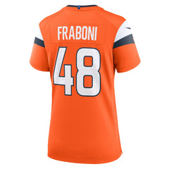 Mitchell Fraboni Denver Broncos Women's Team Game Jersey - Orange discount