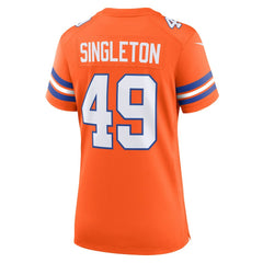 Alex Singleton Denver Broncos Women's Alternate Game Jersey - Orange sale