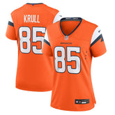 Lucas Krull Denver Broncos Women's Team Game Jersey - Orange on sale