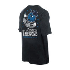 Minnesota Timberwolves Old School Sport Enzyme Wash Oversized T-Shirt - Black cheap