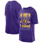 Los Angeles Lakers Old School Sport Vintage Wash T-Shirt - Purple outlet