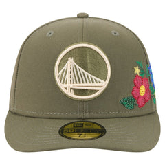 Golden State Warriors Tonal Florals 59FIFTY Fitted Hat sale - Olive sale