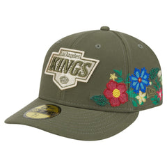 Los Angeles Kings New Era Tonal Florals 59FIFTY Fitted Hat - Olive Hats
