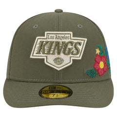 Los Angeles Kings New Era Tonal Florals 59FIFTY Fitted Hat - Olive Hats