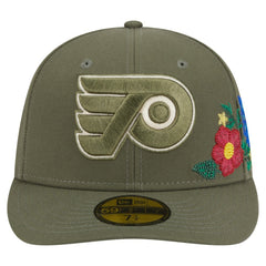 Philadelphia Flyers New Era Tonal Florals 59FIFTY Fitted Hat - Olive Hats