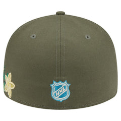 Philadelphia Flyers New Era Tonal Florals 59FIFTY Fitted Hat - Olive Hats