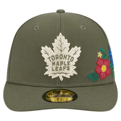 Toronto Maple Leafs New Era Tonal Florals 59FIFTY Fitted Hat - Olive Hats