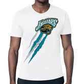 Jacksonville Jaguars Starter Retro Team Logo Color Scratch T-Shirt - White outlet
