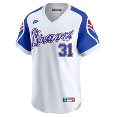 Greg Maddux Atlanta Braves Throwback Cooperstown Collection Limited Jersey White