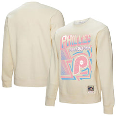 Philadelphia Phillies Sidewalk Sketch Pullover Sweatshirt Cream